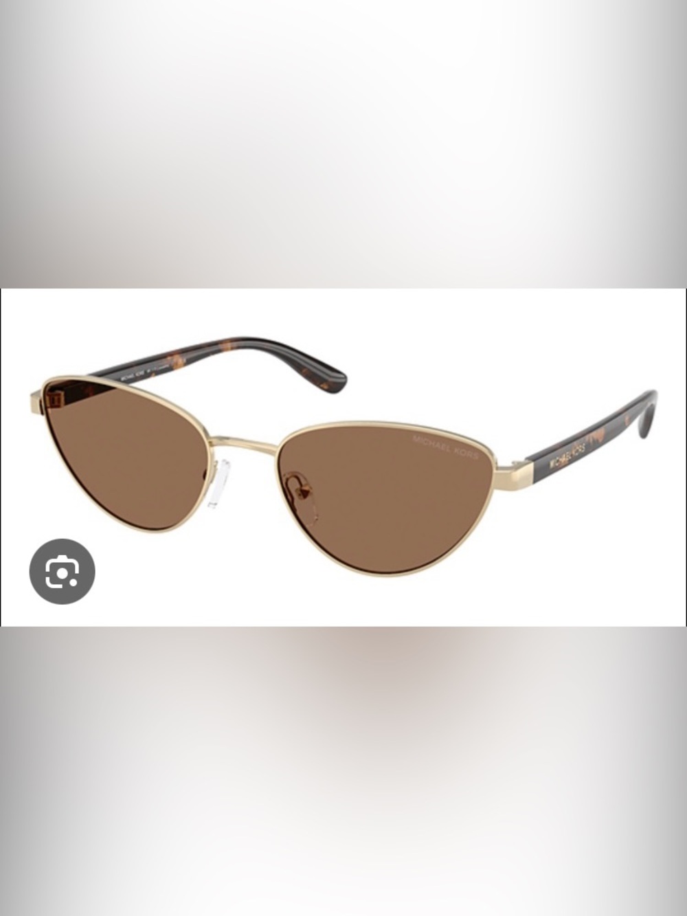 Michael Kors MK1170 Lausanne Cat Eye Gold Metal Frame Brown Plastic Lens 140mm